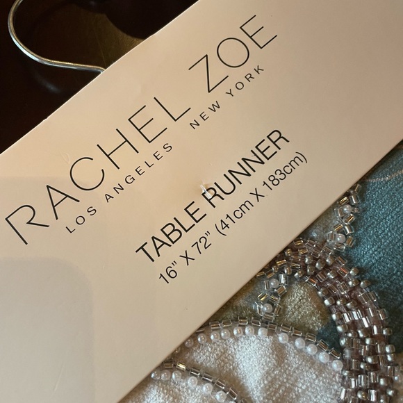 RACHEL ZOE NWT Fall Autumn Thanksgiving Beaded Pumpkins Decorative Table Runner - Picture 9 of 13